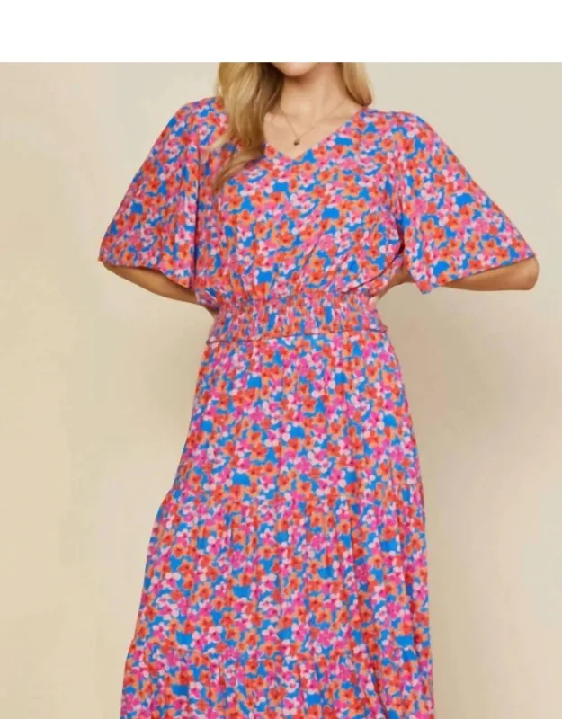 V Neck Floral Blouse