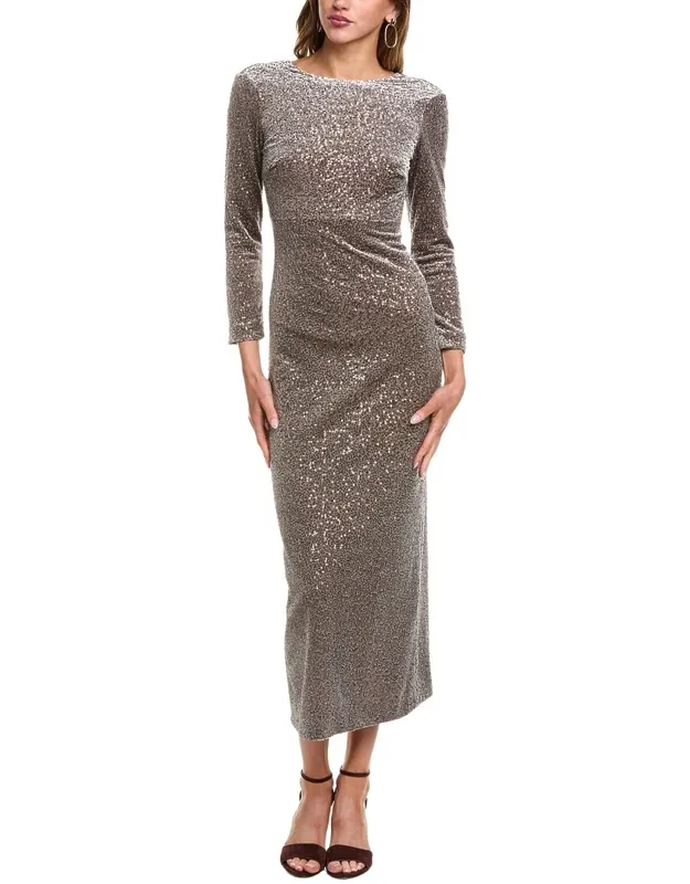 Sequin Velvet Midi Dress