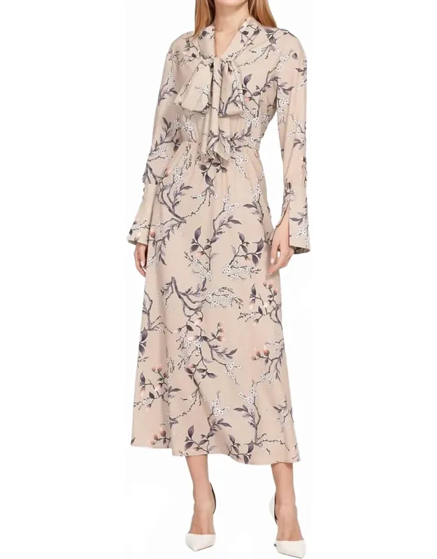 Long Sleeve Satin Dress
