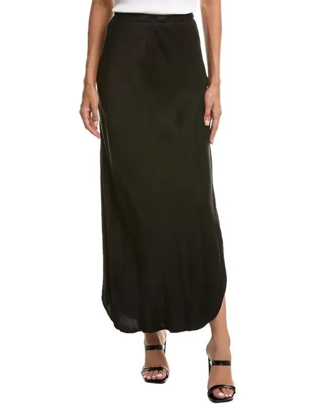 Asymmetric Side Slit Bias Skirt