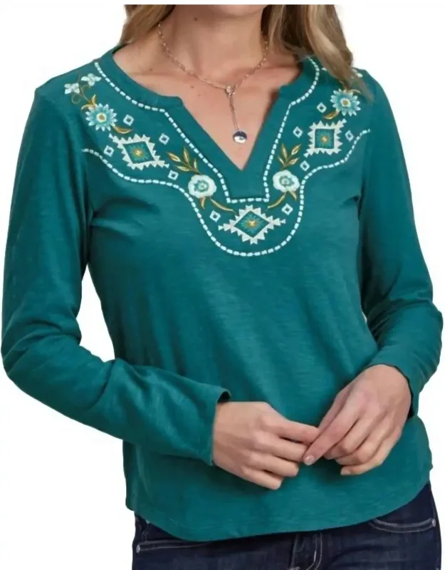Slub Jersey Long Sleeve Tee Shirt