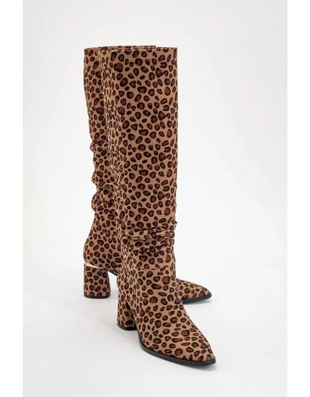 Vianella Block Heel Knee High Boots