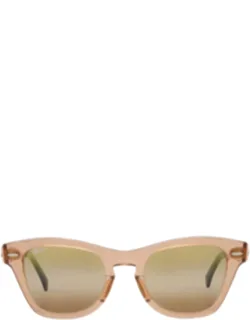 Gold Gradient Mirror Square Sunglasses