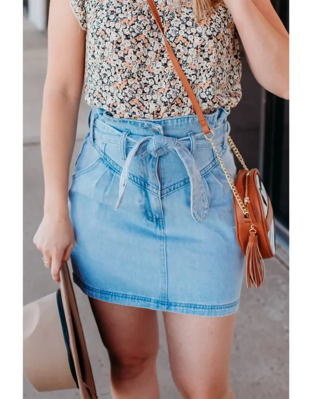 Tie Belt Skirt