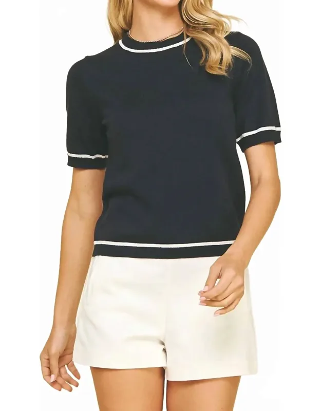 Trimmed Knit Top