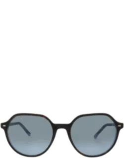 Thalia Blue Gradient Square Sunglasses