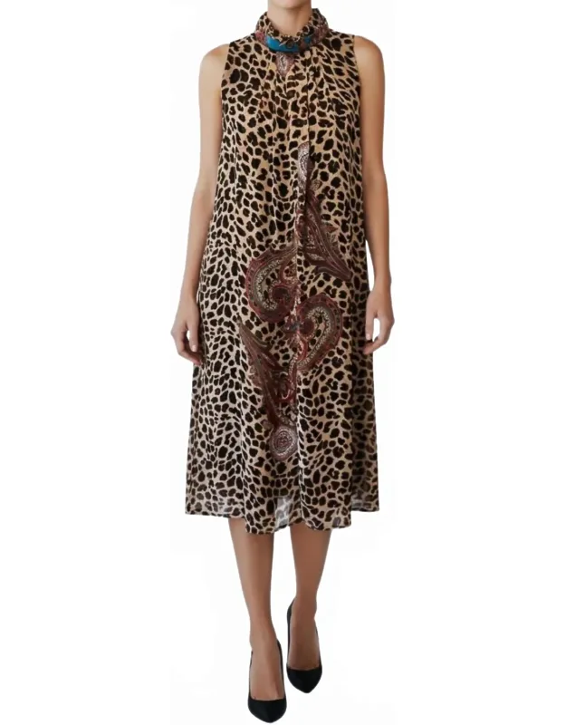 Print Sleeveless Maxi Dress