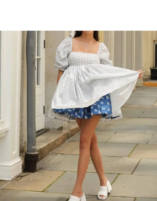 Cottage Puff Mini Dress