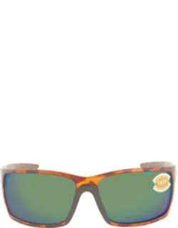 Reefton Green Mirror Polarized Polycarbonate Rectangular Sunglasses