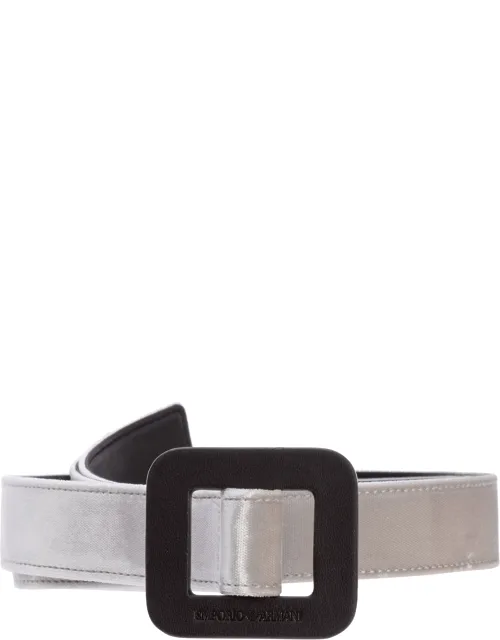 Belt With Adjustable Buckle And Logo