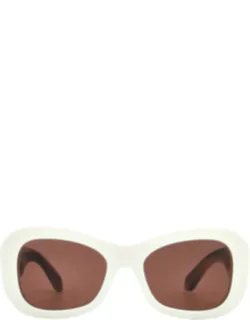 Pablo Brown Oval Sunglasses