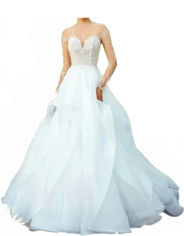Ruffled Wedding Dress