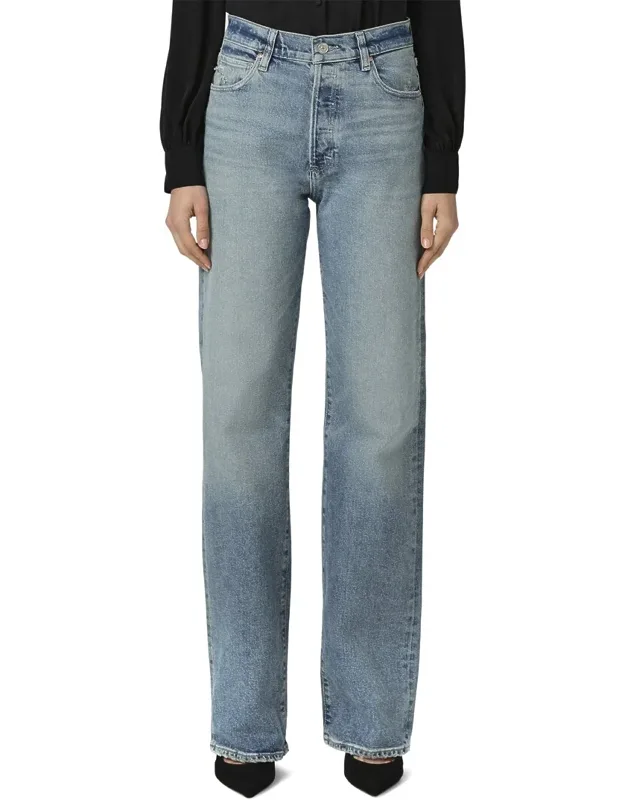 Petite Sawyer Vanda Distressed Wide Leg Jeans