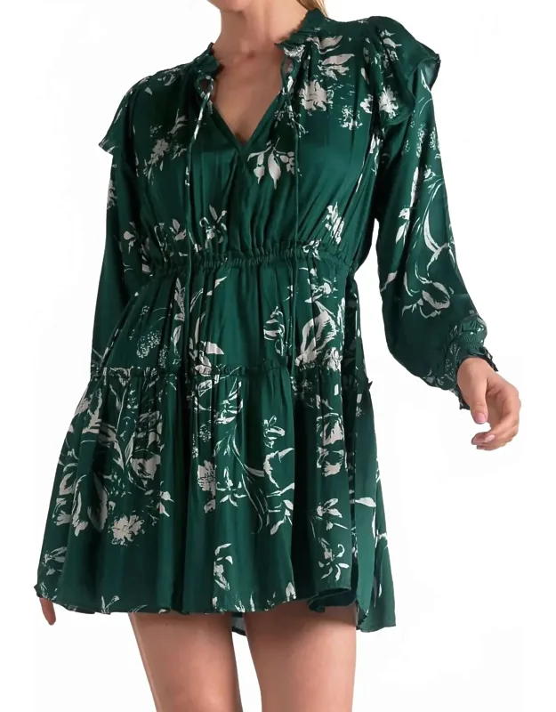 Long Sleeve V-neck Dress