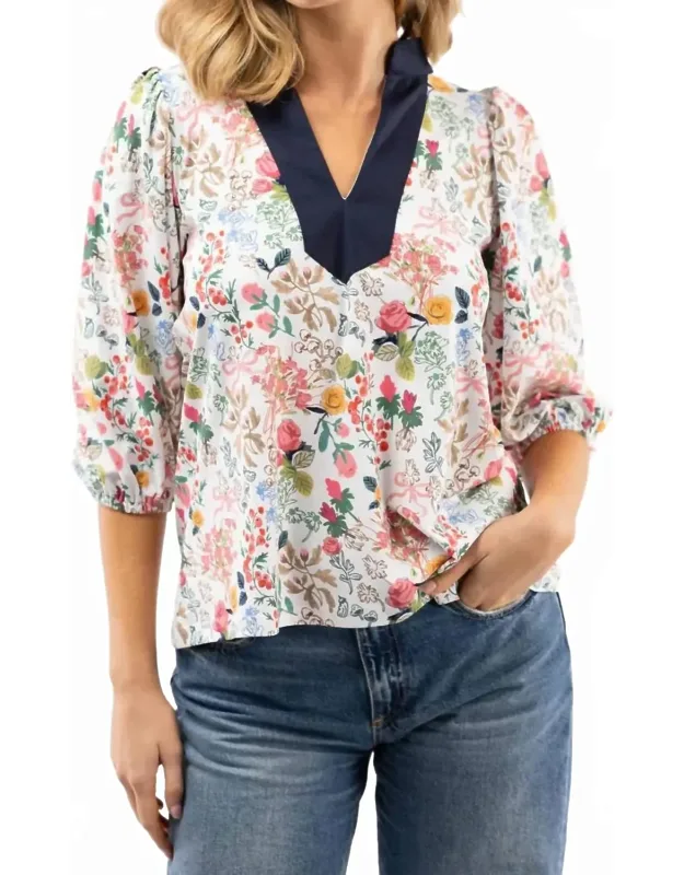 Eliza Three-quarter Sleeve Top