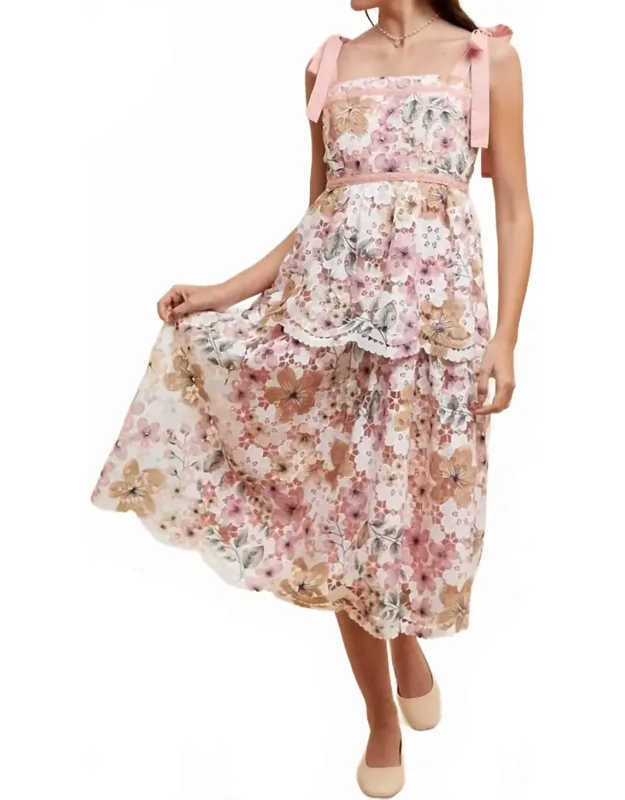 Crochet Lace Floral Maxi Dress
