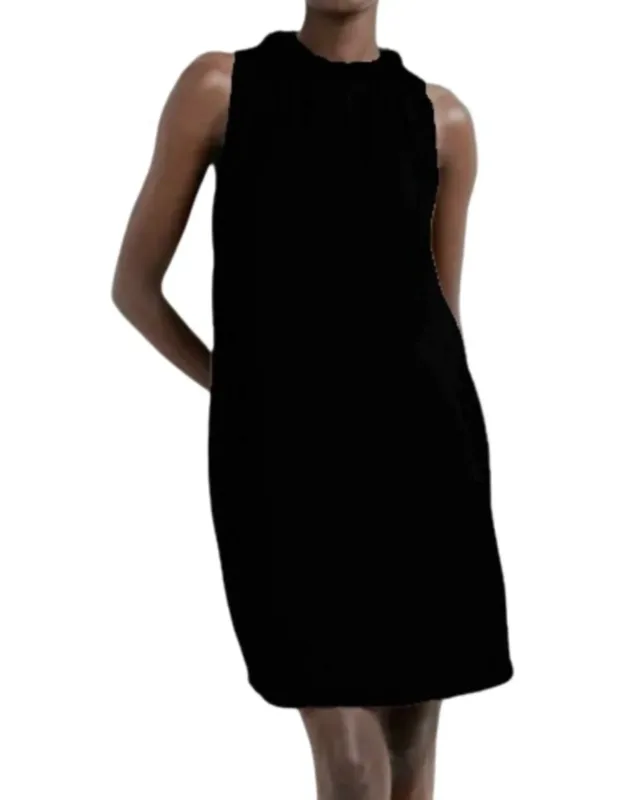 Neckline Accent Mini Shift Dress