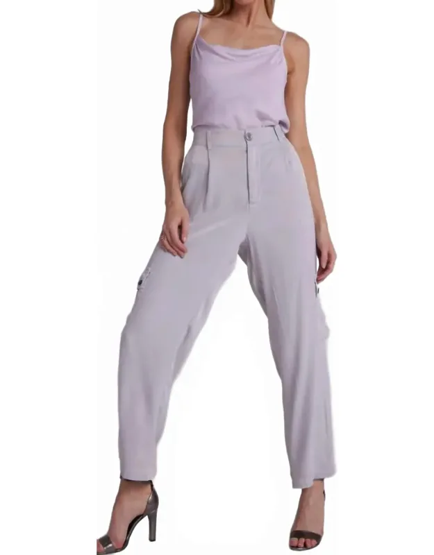 Satin Cargo Pants