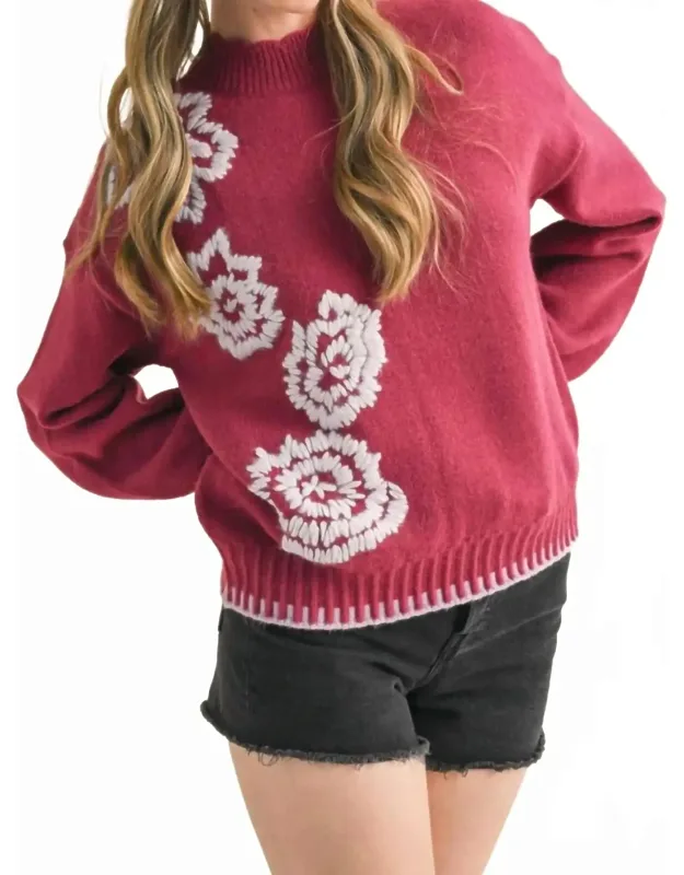 Flower Detail Sweater
