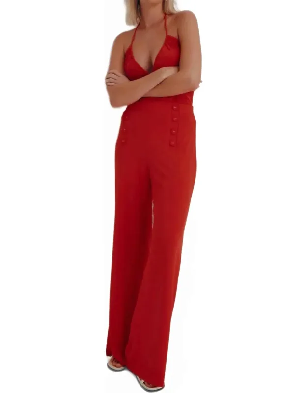 Wide Leg Sailor Pants