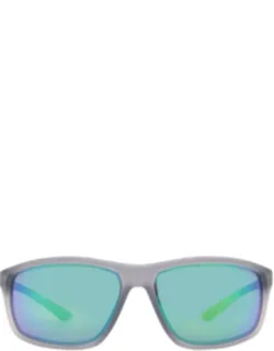 Green Mirror Wrap Sunglasses