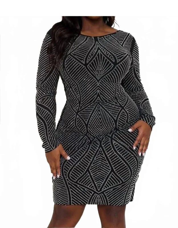 Diamond Embellished Bodycon Dress