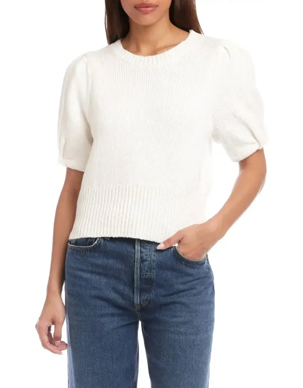 Pleated Sleeve Sweater