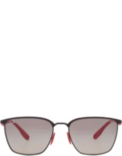 Scuderia Ferrari Gray Gradient Square Sunglasses