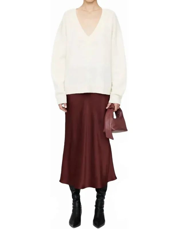 Silk Midi Skirt
