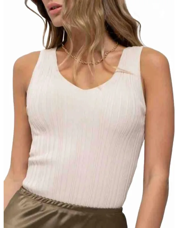 V Neck Sweater Knit Tank