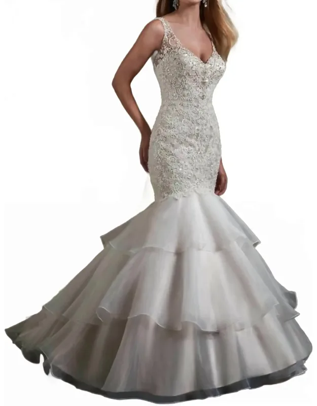 Mermaid Crystal Beaded Dress