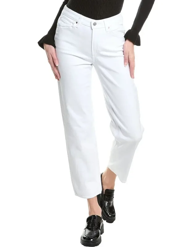 Distressed Straight Ankle Cut Jeans