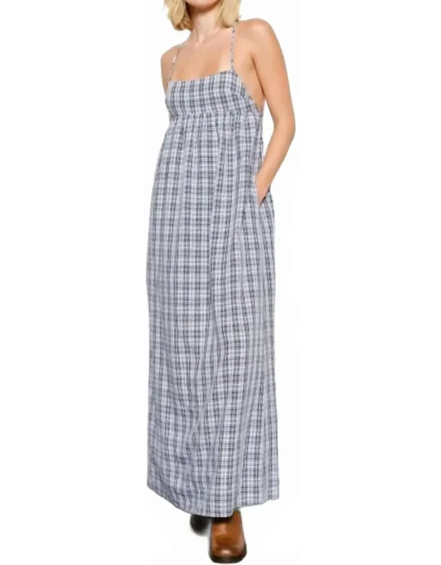 Flora Plaid Maxi Dress