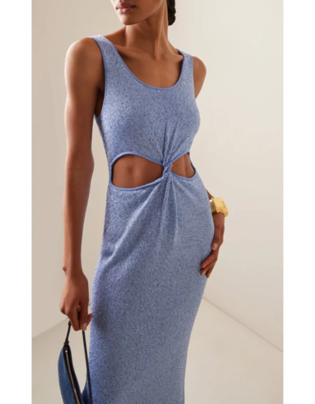 Rayne Cutout Sequined-knit Midi Tank Dress