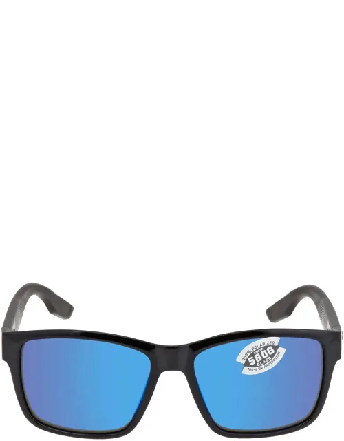Paunch Blue Mirror Polarized Glass Sunglasses