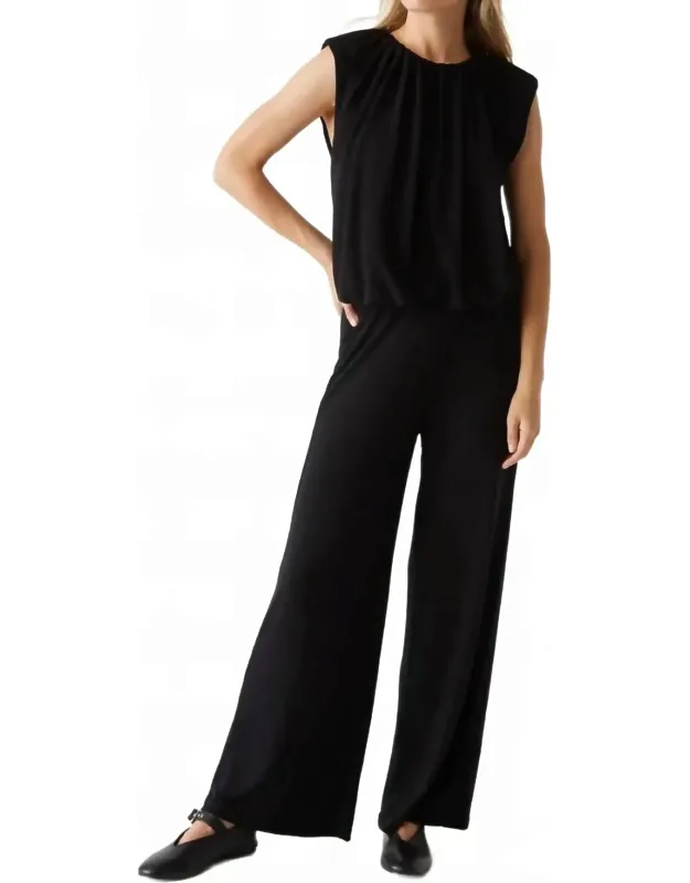 Wide Leg Jersey Pants