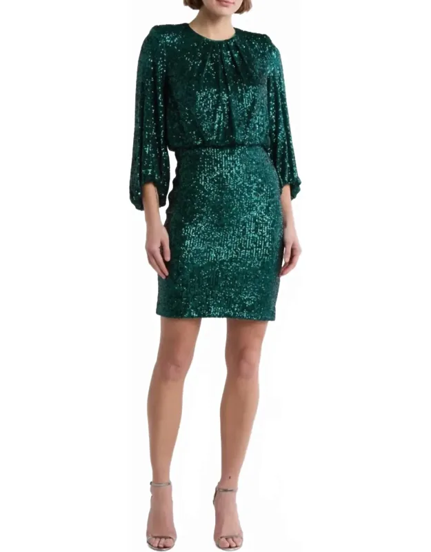 Sequined Long Sleeve Dress