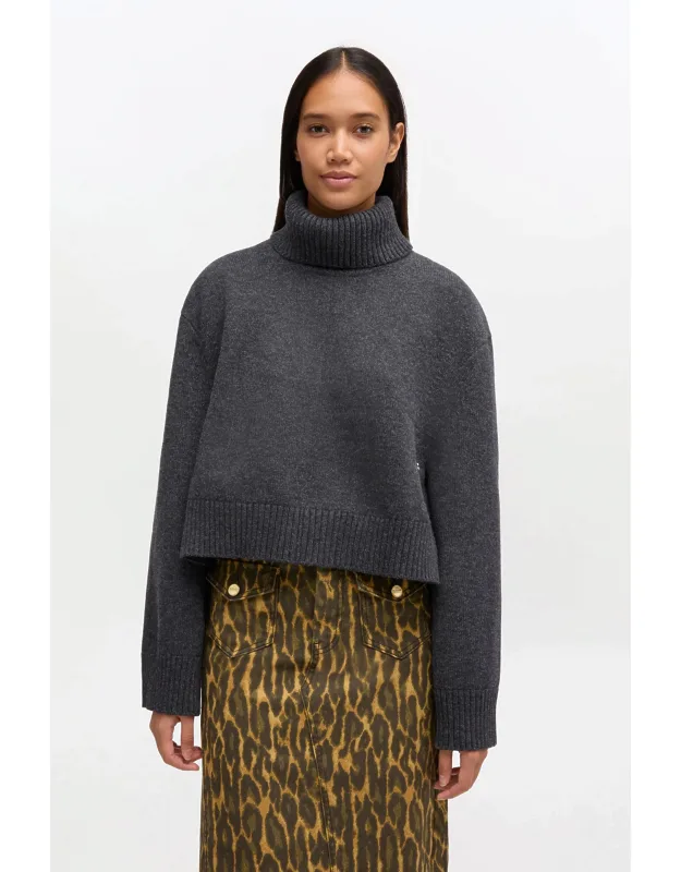 Mixed Wool Turtleneck Jumper