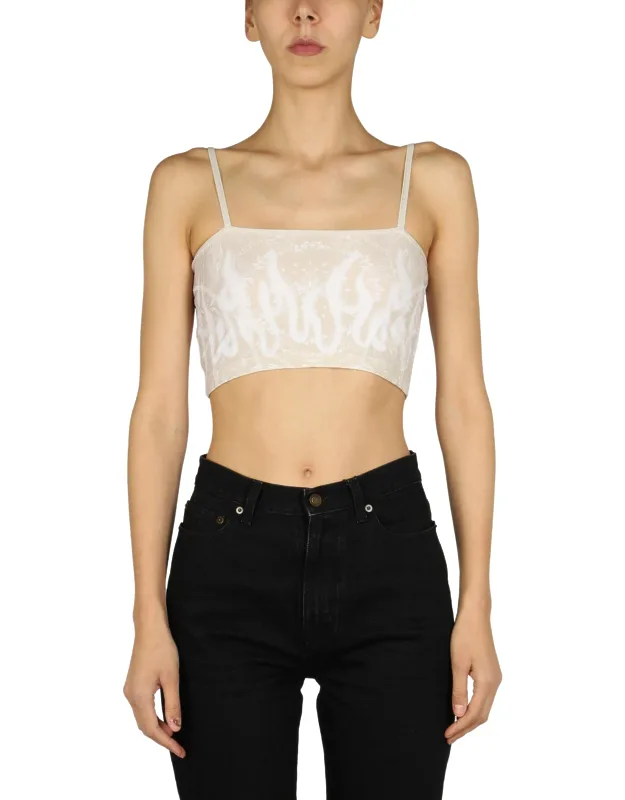 Paisley Pattern Crop Top