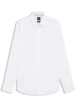 Slim-fit Shirt In Easy-iron Cotton Poplin With Easy-iron Finish And Super-soft Feel