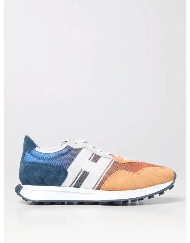 Sneakers In Suede And Mesh