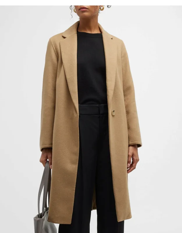Classic Straight Wool-blend Coat