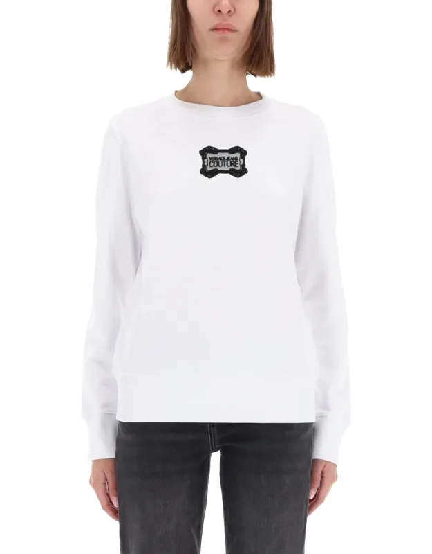 Sweatshirt With "baroque" Logo Patch
