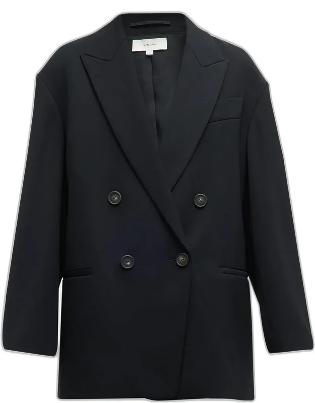 Double-breasted Crepe Blazer