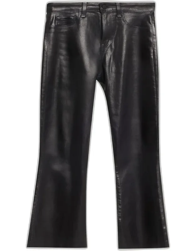 High-rise Coated Crop Jeans