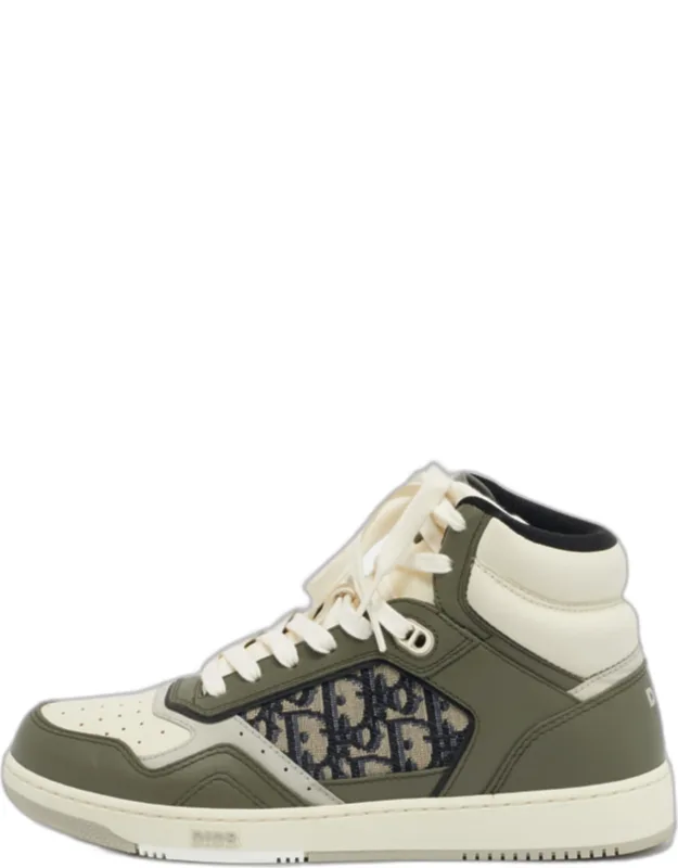 Leather And Canvas B27 High Top Sneakers