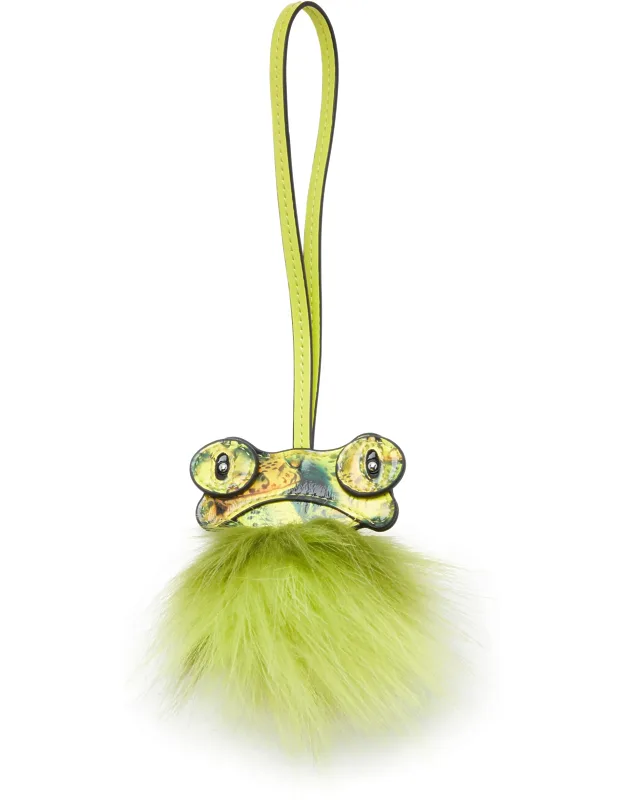 Frog Bag Charm With Fluffy Tail