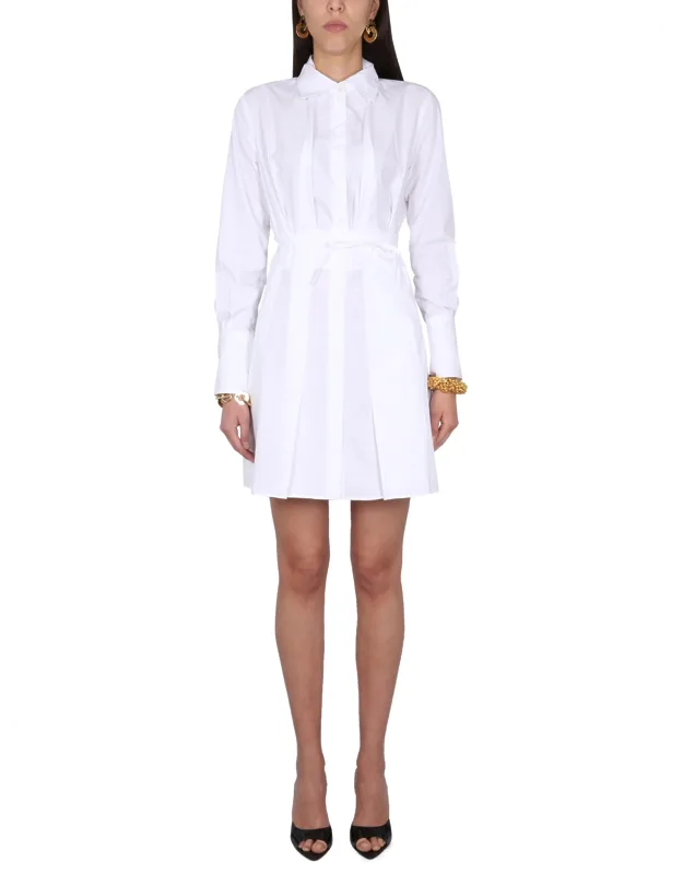 Pleated Shirt Dress