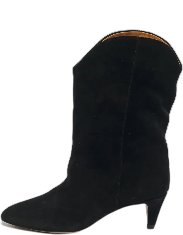 Suede High Ankle Length Boots