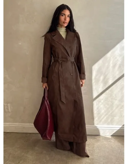 Longline Belted Trench Coat